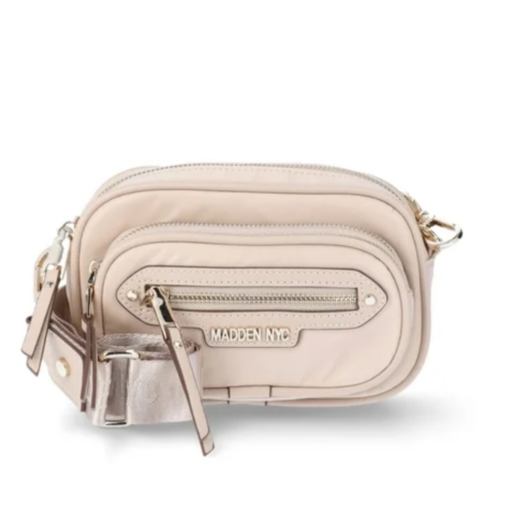 Madden NYC Women's Mini Convertible Crossbody Bag Beige NWT